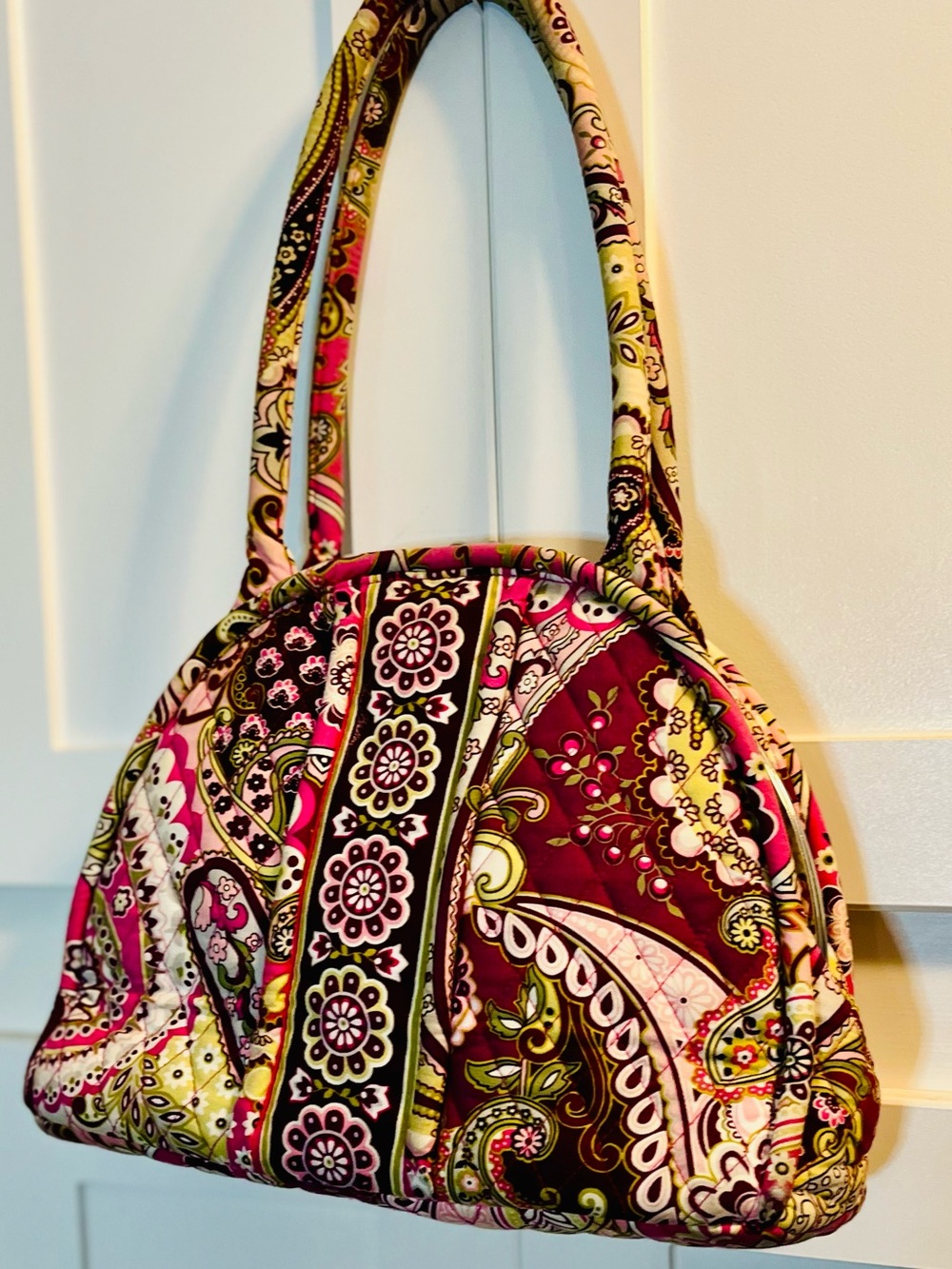 Vera Bradley Patterned Pink Paisley Shoulder Bag